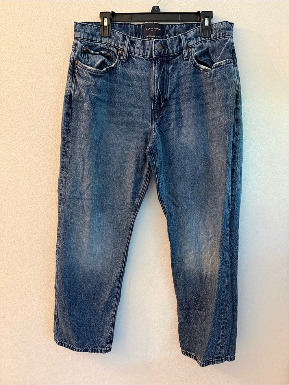 Lucky Brand Men's Dark Blue Relaxed Fit Jeans